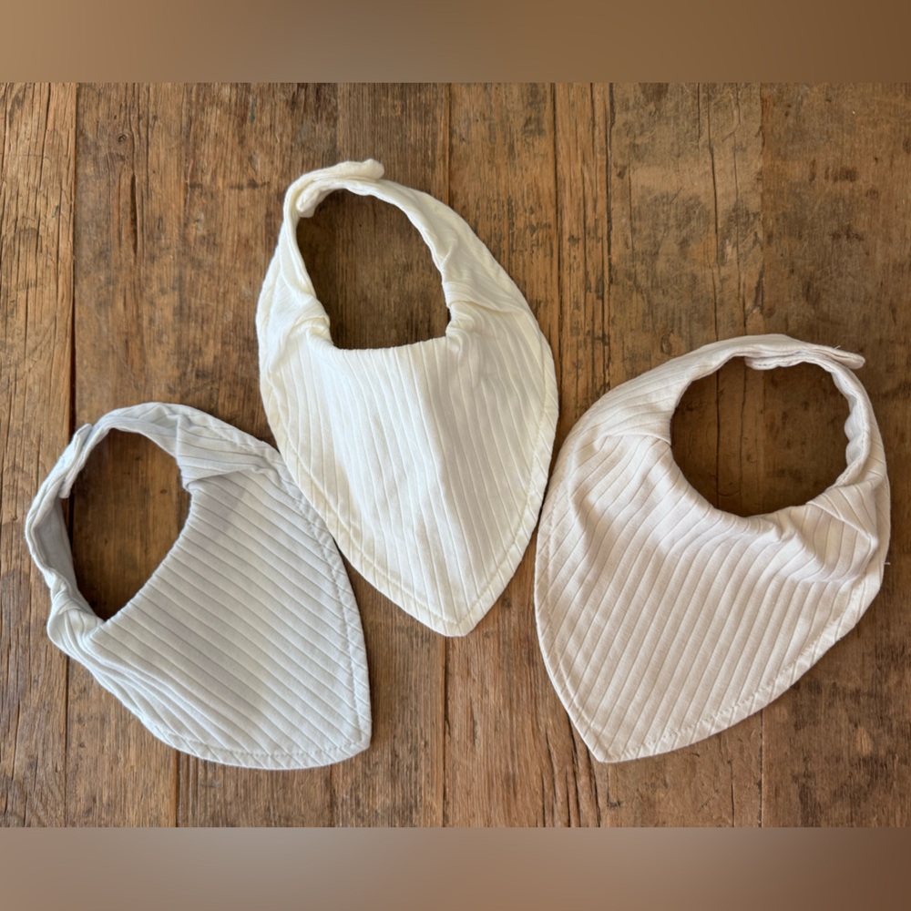 Set of Three Cotton Bibs